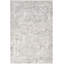Distinctive Power Loom Synthetic Fibers Abstract Area Rug in Blue/Gray/Ivory