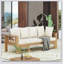 Lit de jour en bois d'acacia imperméable Long Beach, mobilier d'extérieur polyvalent pour le patio et la détente