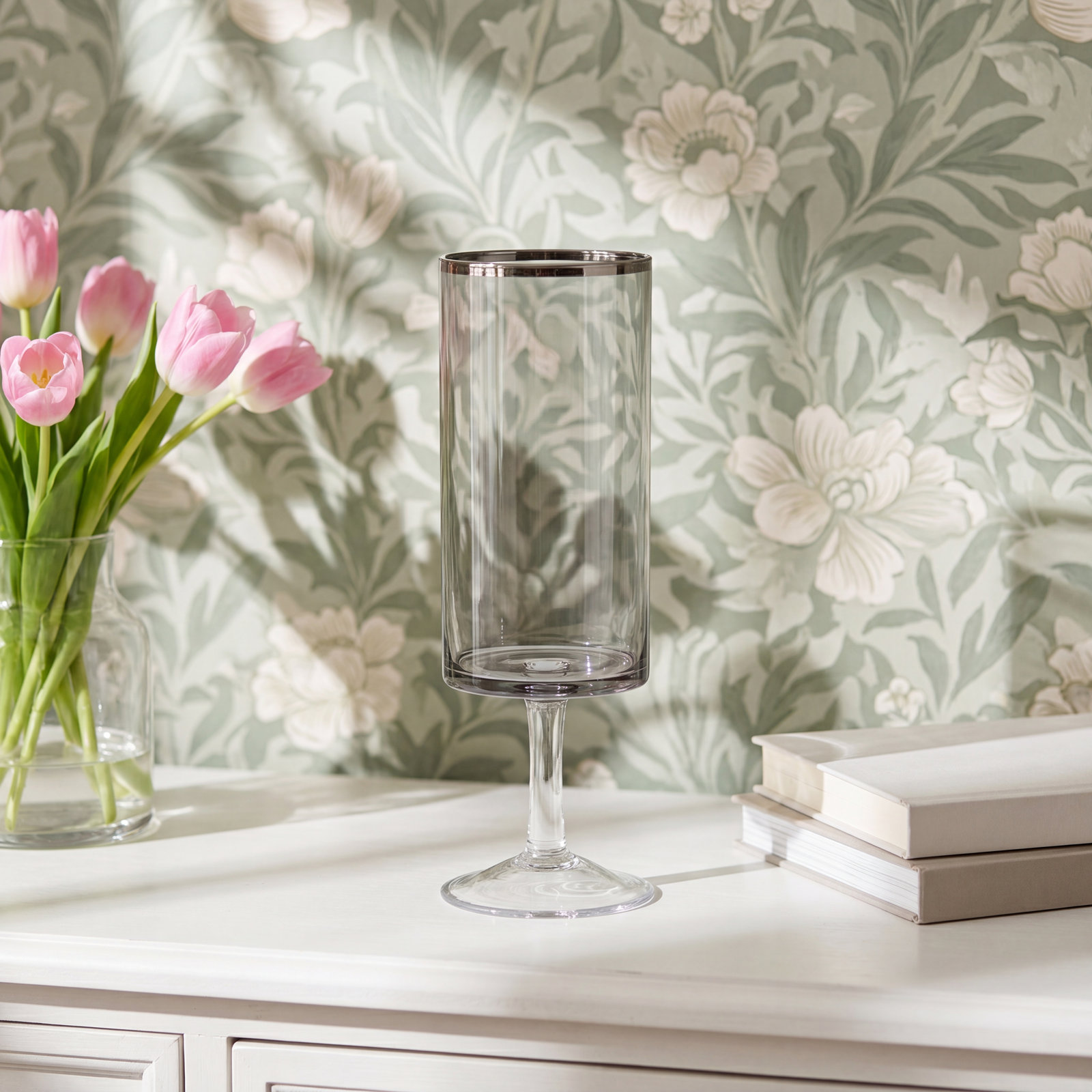 14.5'' H Glass Tabletop Hurricane