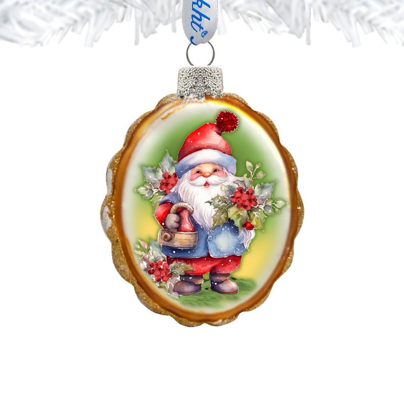 4'' Glass Hanging Figurine Ornament
