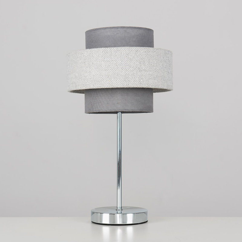 Bogaerts Metal Novelty Lamp, Dark Grey/Herringbone, Not Included