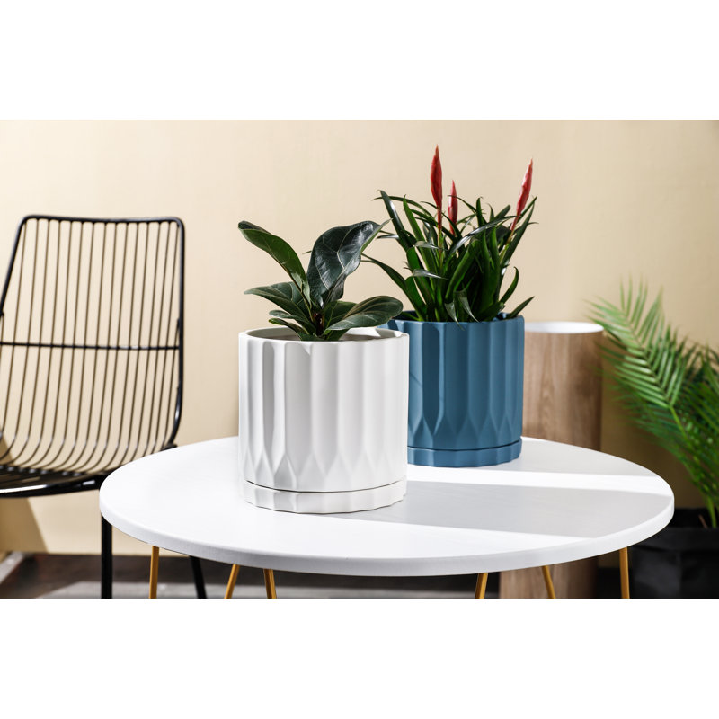 Rabot 6,5 po avec soucoupe - bleu foncé mat, Bleu foncé mat