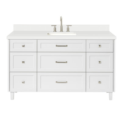 Meuble-lavabo simple en bois massif 61 po ARIEL Monroe