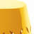 12" Yellow Outdoor Iron Side Table, All-Metal Construction End Table-1236651996