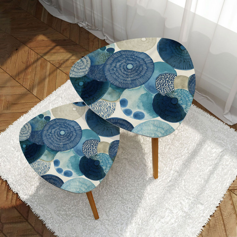 Ensemble de 2 tables basses gigognes Triangle