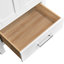 Meuble-lavabo autoportant de 60 pouces avec lavabo double, bois massif, fonction de fermeture en douceur, conception blanche légère pour une ambiance sophistiquée