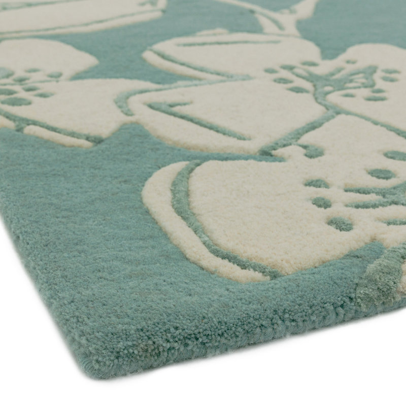 Louise Hand Tufted Teal Blue Rug, Rectangle 120 x 170cm