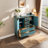 Retro multi-functional painted accent cabinet