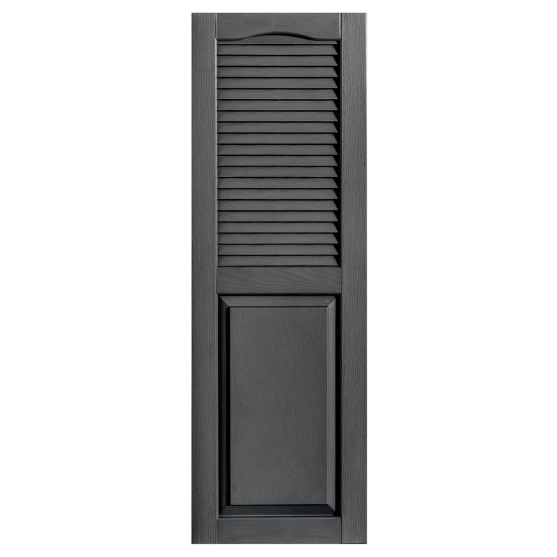 Combinaison droite à persiennes combinées, 12 po, Gris, 42 po