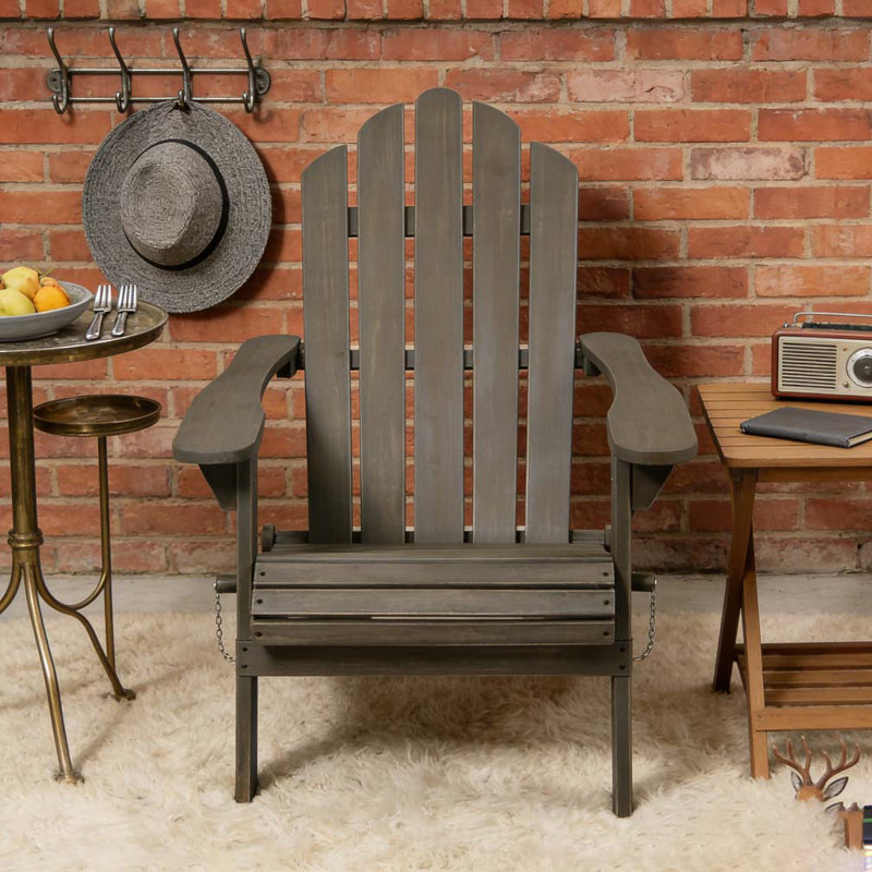 Chaise d'extérieur pliable, Gris
