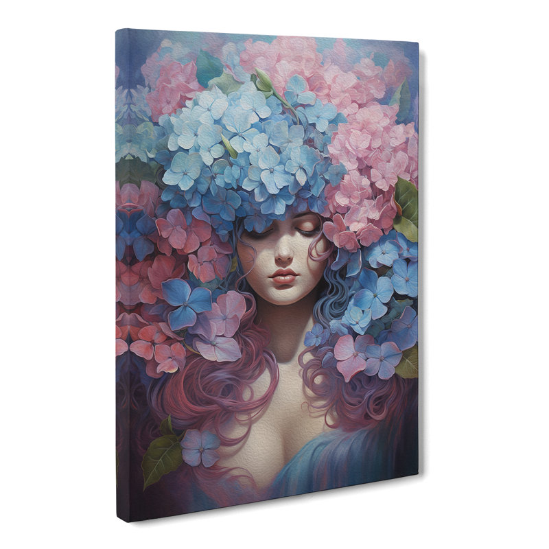 Hydrangea Symbolism - No Frame Print, 76cm H x 50cm W x 3cm D