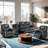 Quiteris 3-Piece  Microsuede Upholstery Mannual Reclining Living Room Set with Cupholders-389160280