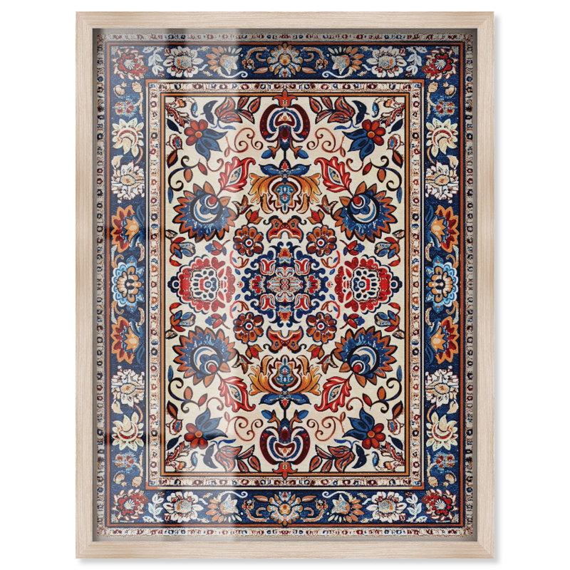 Décoration murale orientale Morrocan Garden Shadowbox par Art Remedy, Crème, crème, H 21 po x l 17 po