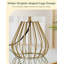 29cm Gold Metal Table Lamp With Linen Shade (Bulb Included)