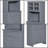 4-Door Grey Kitchen Pantry Storage Cabinet with Adjustable Shelves, Drawer & Appliance Space - 27” W x 15.8” D x 64.5” H