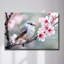 Bird on Flower Blossom Branches Vibrant Colorful Art - Art mural en verre trempé-791216123