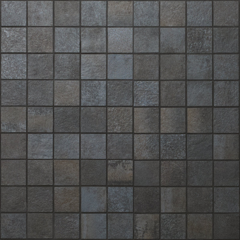 Angela Harris Flatiron 12x12 Matte Metal Look Porcelain Tile, Black
