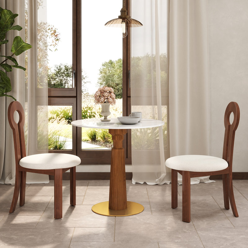Ensemble de table de salle à manger 3 pièces Modern, Blanc