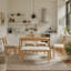 6-piece Solid Wood Dining Table Set