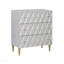 Armoire console argent métallique et champagne