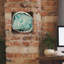  «Atlantis 1» par Alicia Ludwig, art mural sur toile, 12 po x 12 po
