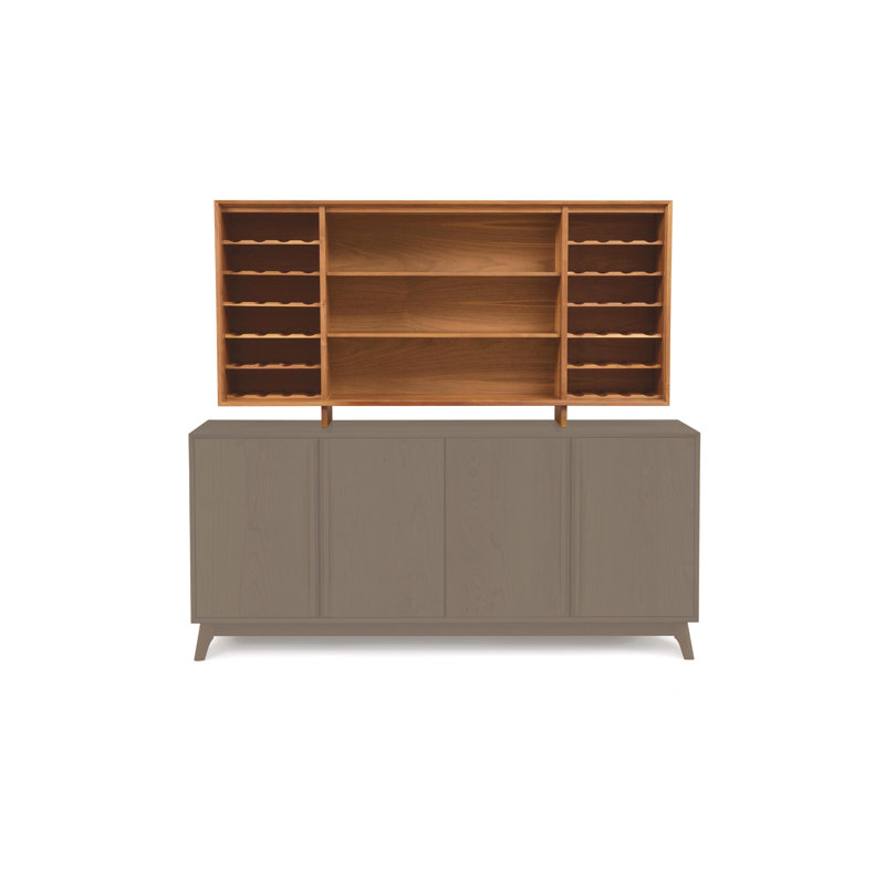 Catalina 60'' W Solid Wood Dining Hutch, Saddle Cherry