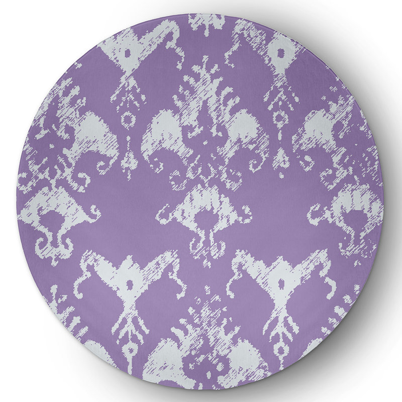 Chenille Abstract Indoor Rug, Round 5'