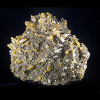Wulfenite and Mottramite - Mina Ojuela, Mexico