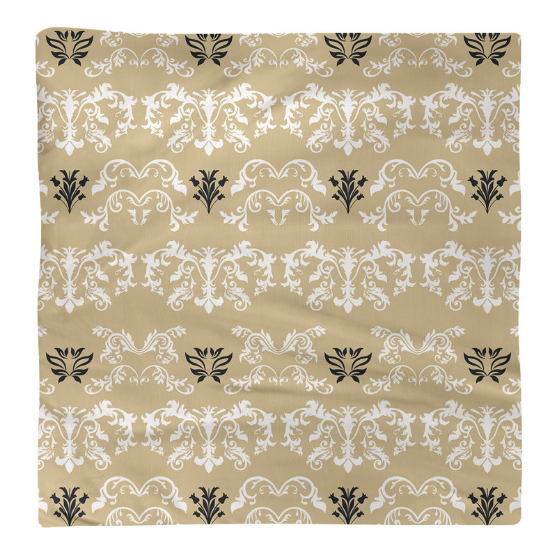 Serviette de football New Orleans, Blanc / vieil or / noir, polyester, l 22 po x L 22 po
