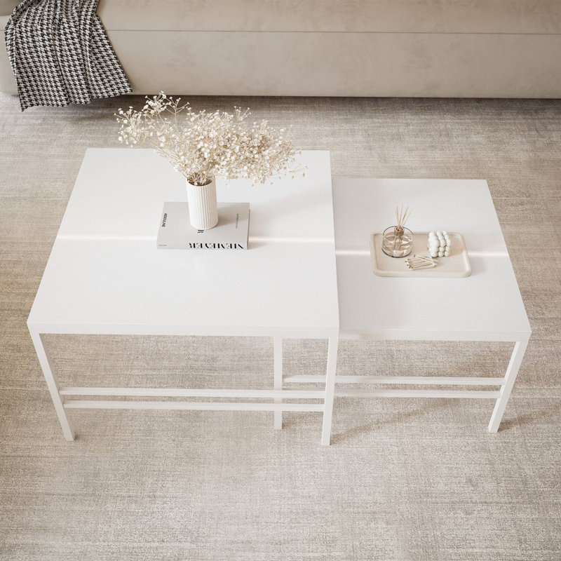 FORMA 2-in-1 Coffee Table Set, White