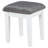 Elijah White And Dark Grey Vanity Set With Lighting And Stool