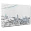 The Hong Kong Skyline in China in Abstract - Wrapped Canvas-55303835