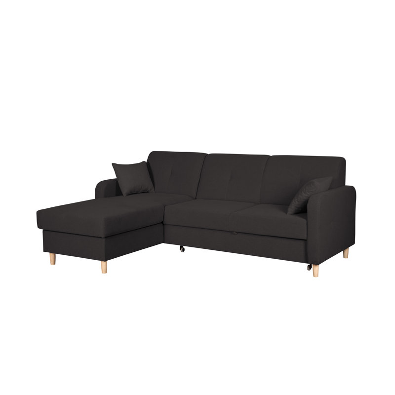 4 Seater Sofa Bed, Anthracite, Left Hand Facing