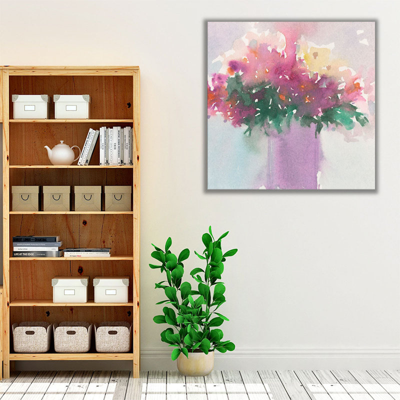 Floral Gathering II - reproduction d'art sur toile, H 12 po x l 12 po