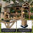 Jolydale Soild Wood Frame Hardtop Gazebo With Galvanized Steel Peak Roof, Suitable For Patios, Lawn And Backyard-128781038