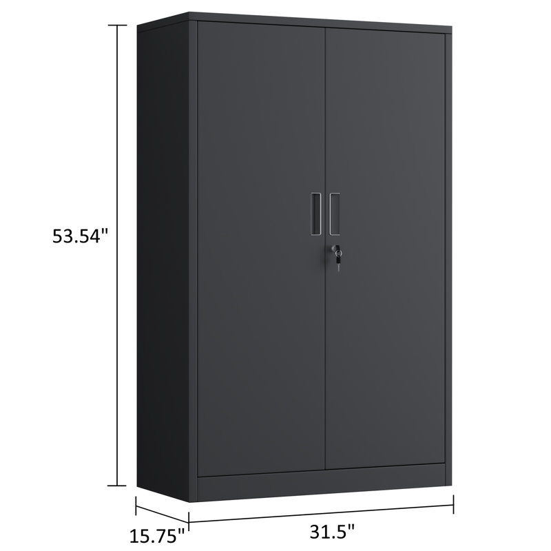 Armoire de rangement H 53,5 po x l 31,5 po x P 15,75 po Aspinwall, Noir