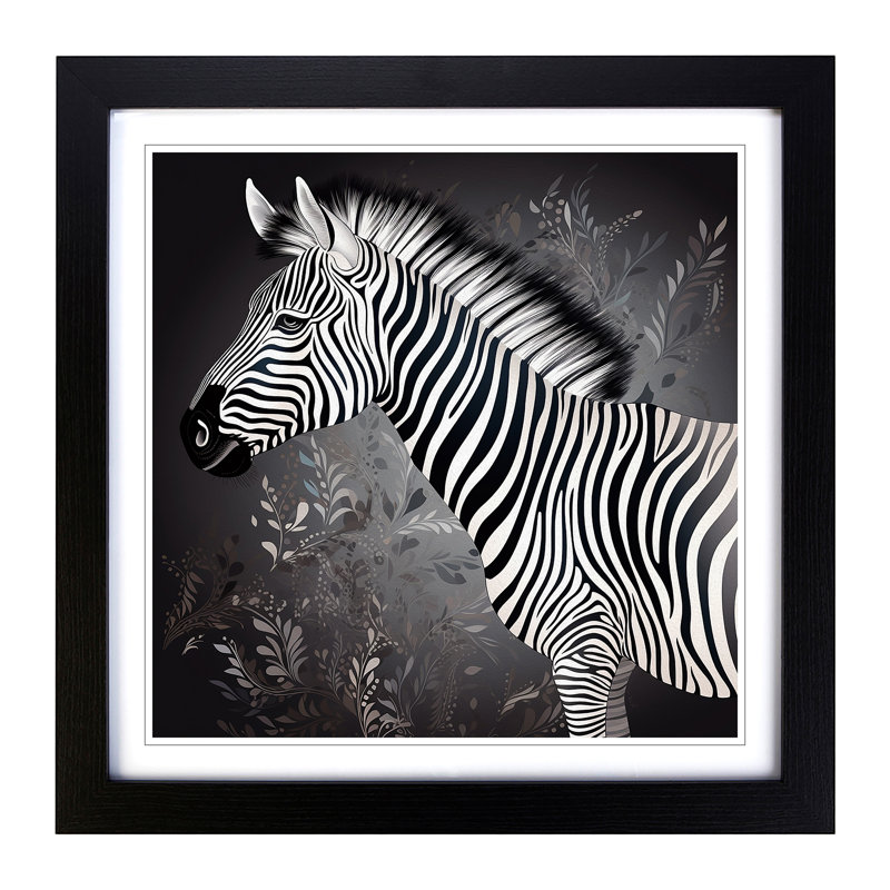 Single Picture Frame Print on Wood, Black Framed