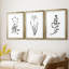 Inky Botanical I - reproduction sur mesure encadrée de qualité supérieure - 3 pièces-722119807
