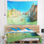 Tapisserie venice en vert grand canal landscape-28494522