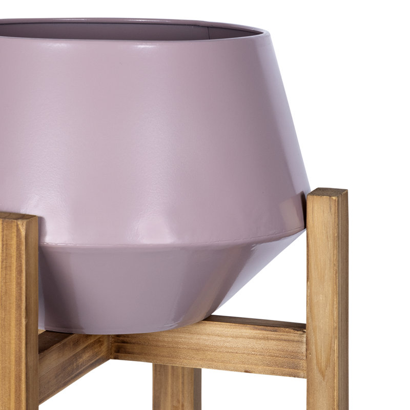 Pot de fleurs en métal Elana, Violet