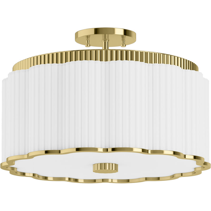 Tresdoux™ Semi-Flush Light, Polished Brass