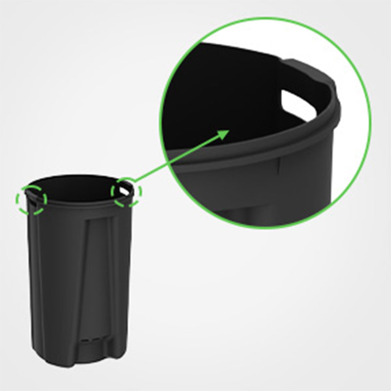 30 Liter Brushed Stainless Steel Cylindrical Step Trash Can