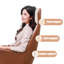 Adjustable Genuine Leather + Faux Leather + Aluminium Alloy Office Chair-108647380