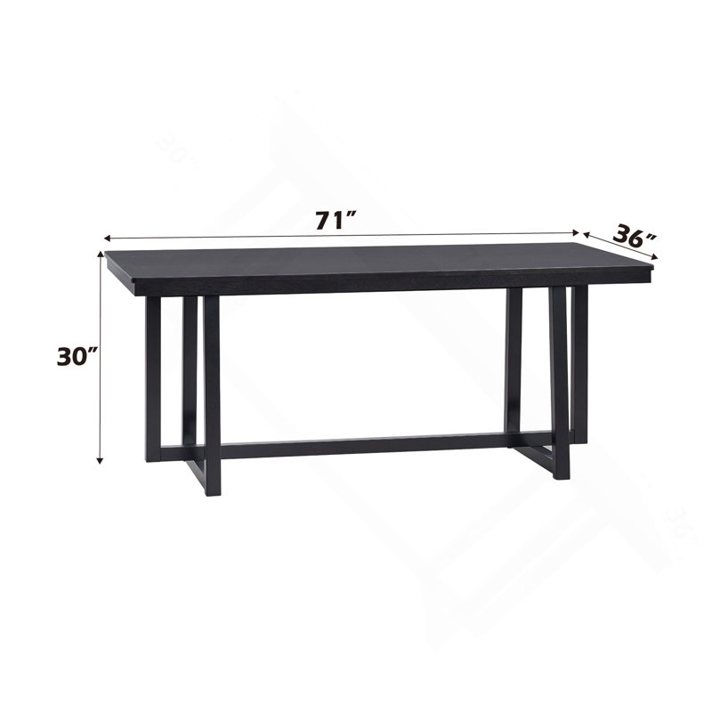 Black Finish Dining Table