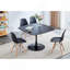 42.1" Black Mid-Century Round MDF Top Dining Table | For 4-6 People-1697524901
