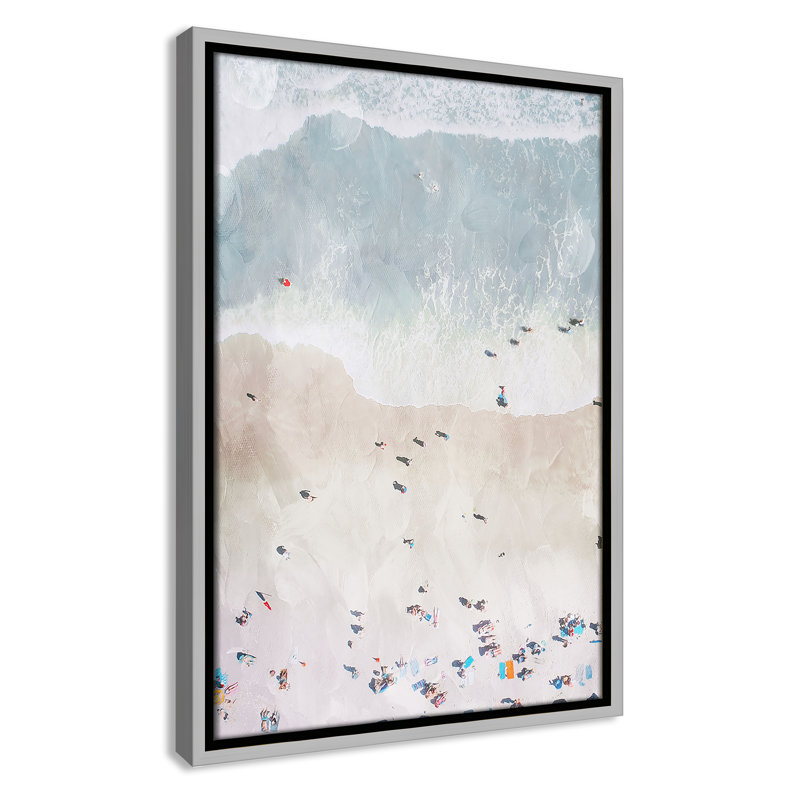 «Beaching Out I Print» par Milli Villa, Flottant argenté, 13.5' W x 19.5' H