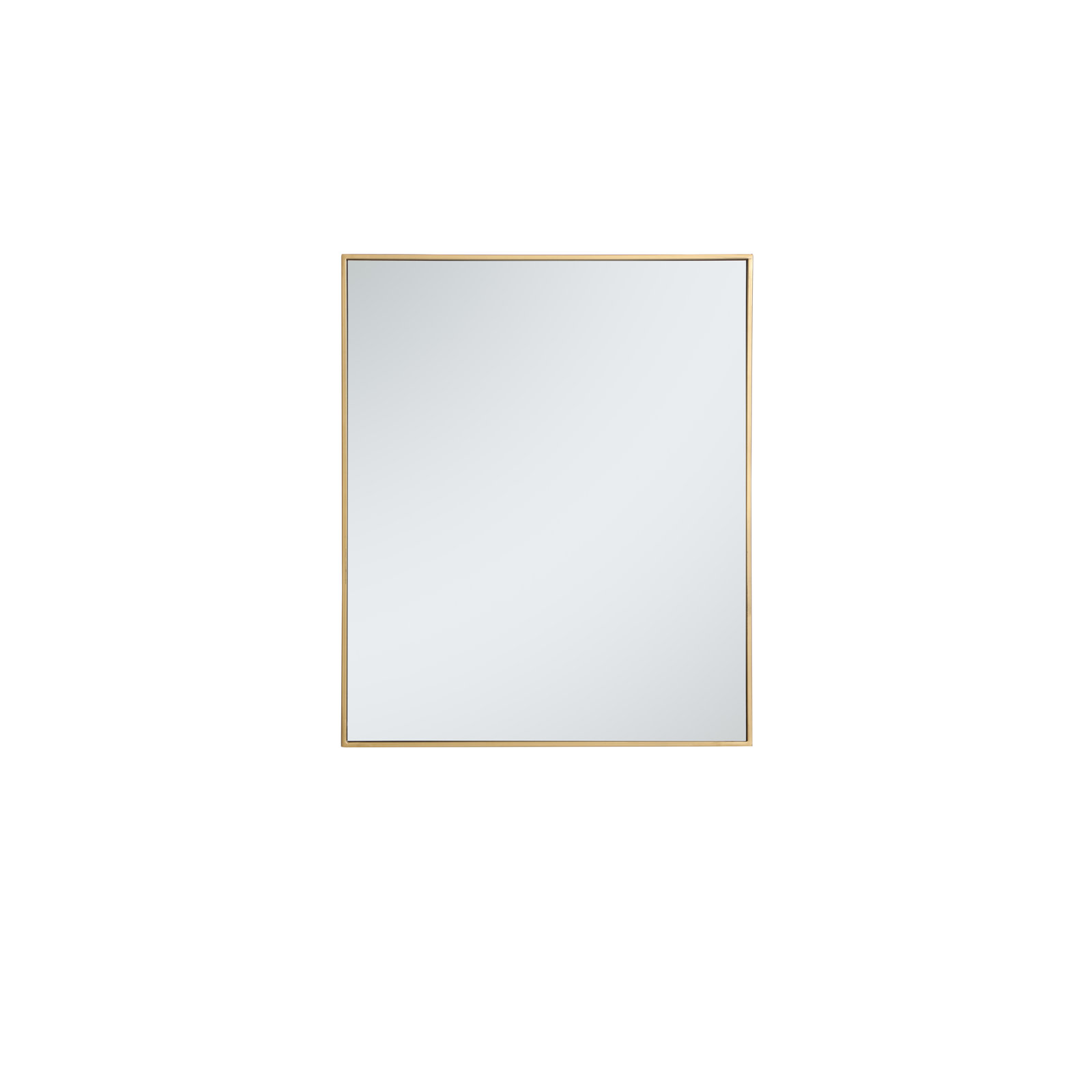 Sabine Metal Rectangle Wall Mirror, 36" x 30", Brass