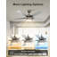 Ventilateur de plafond avec lumières, télécommande, 52 pouces, (5 pales)-1336716869-1336716871