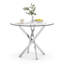 Round Glass Top Metal Base Dining Table-1020278272