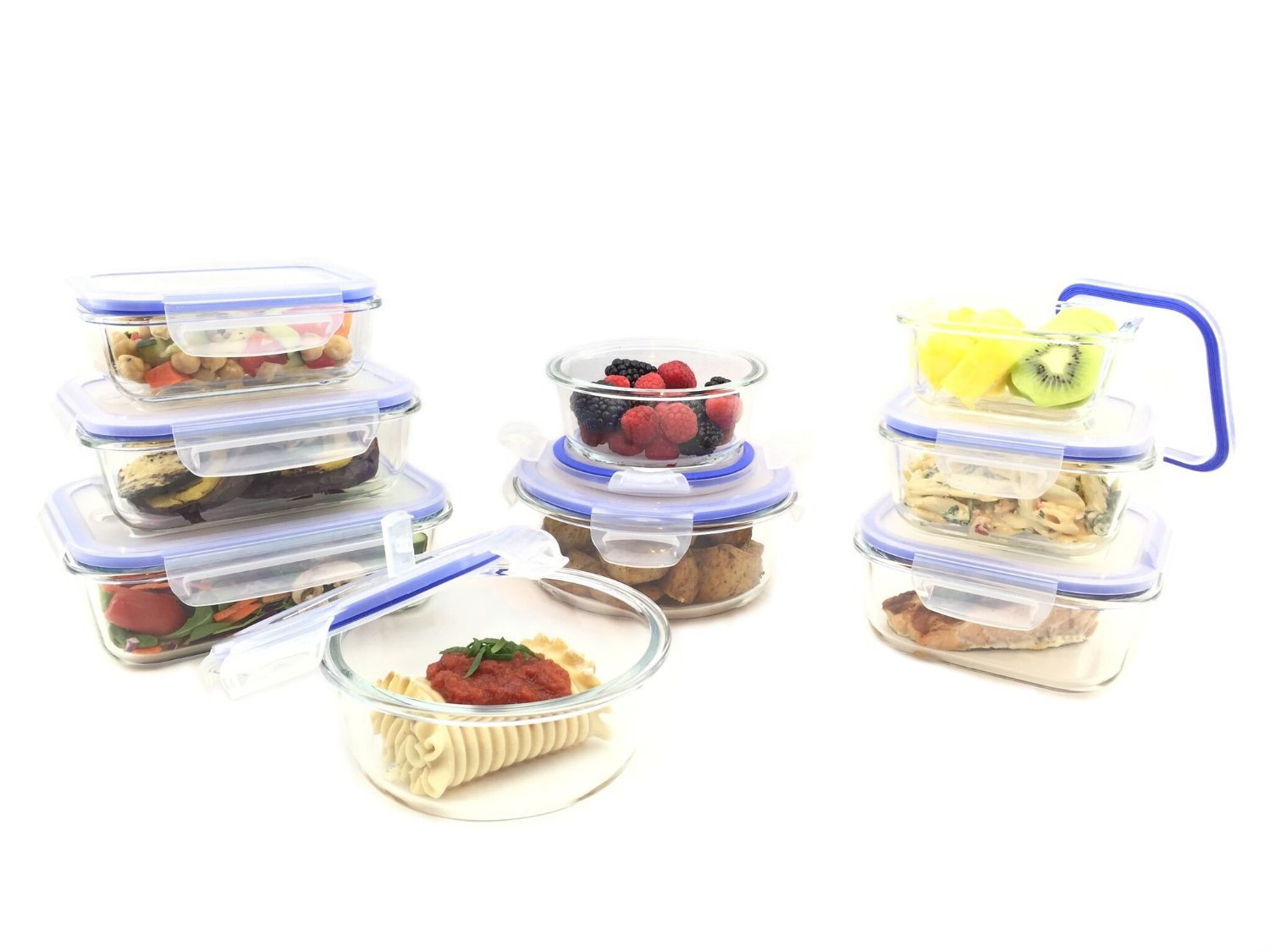 Go Green Glasslock Elements Oven Safe 18PC Container Food